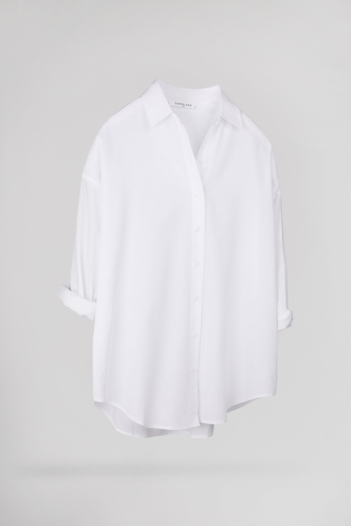 Chemise ample COURTNEY POPCOT BLANC - School Rag