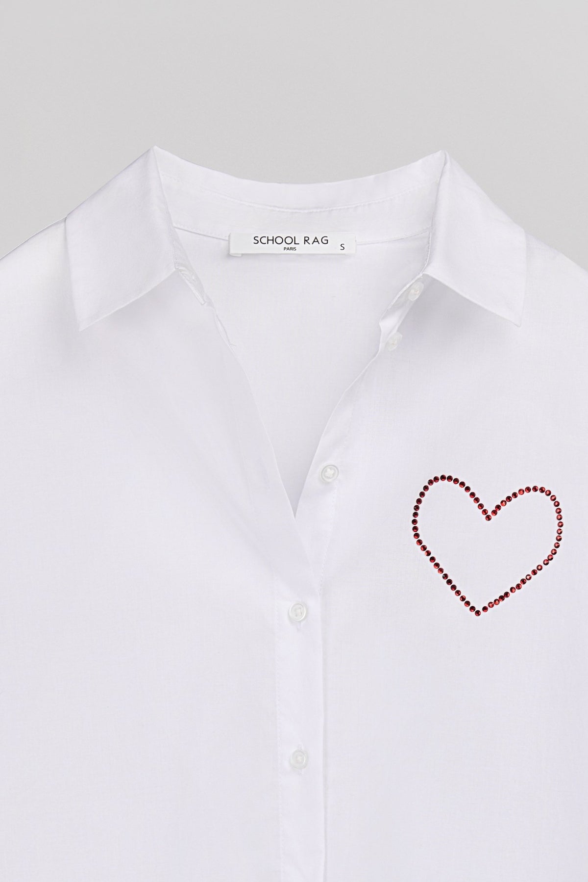 Chemise avec coeur en strass COURTNEY HEART - School Rag