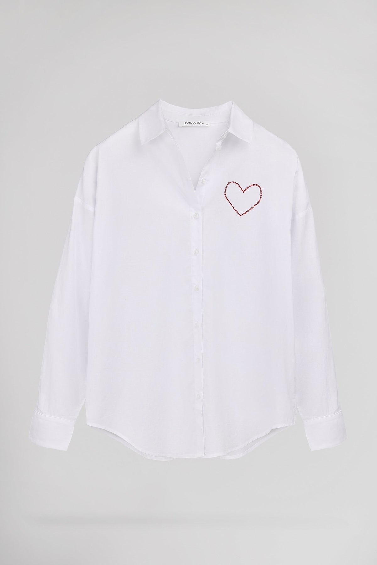 Chemise avec coeur en strass COURTNEY HEART - School Rag