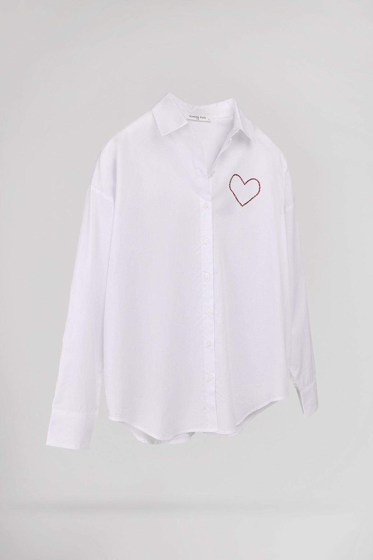 Chemise avec coeur en strass COURTNEY HEART - School Rag