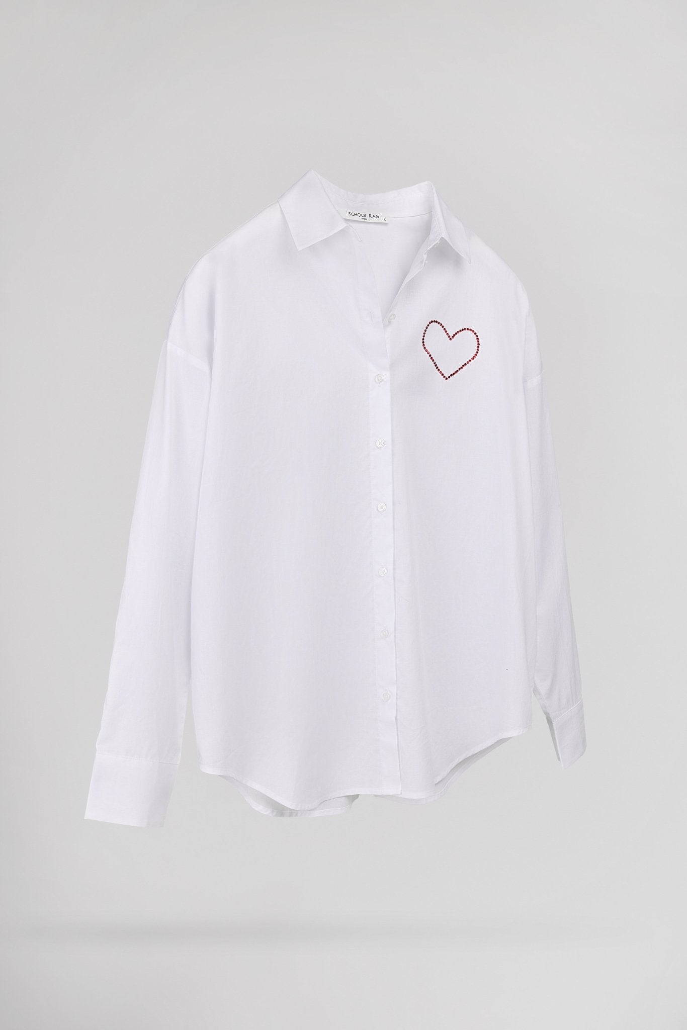 Chemise avec coeur en strass COURTNEY HEART - School Rag