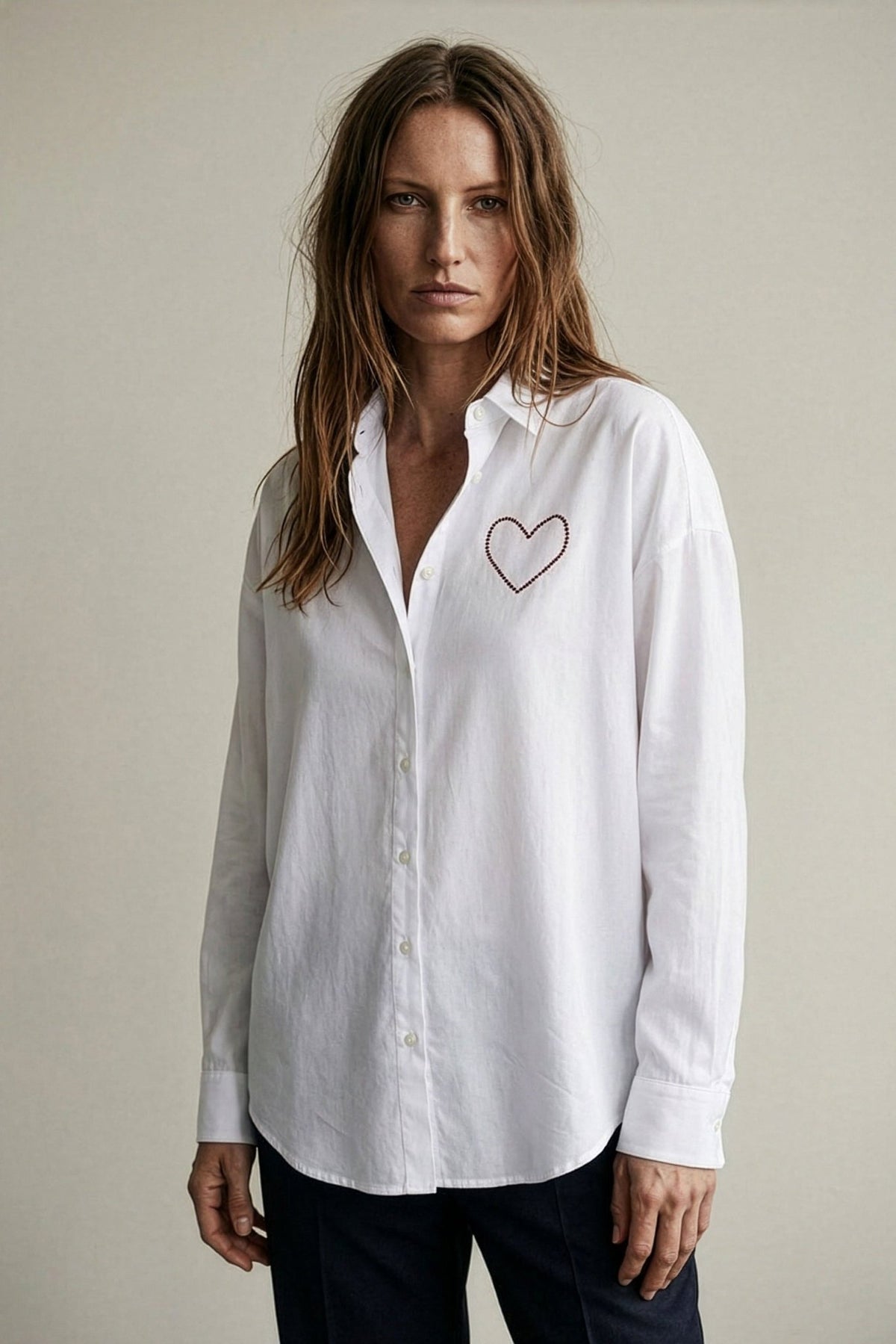 Chemise avec coeur en strass COURTNEY HEART - School Rag