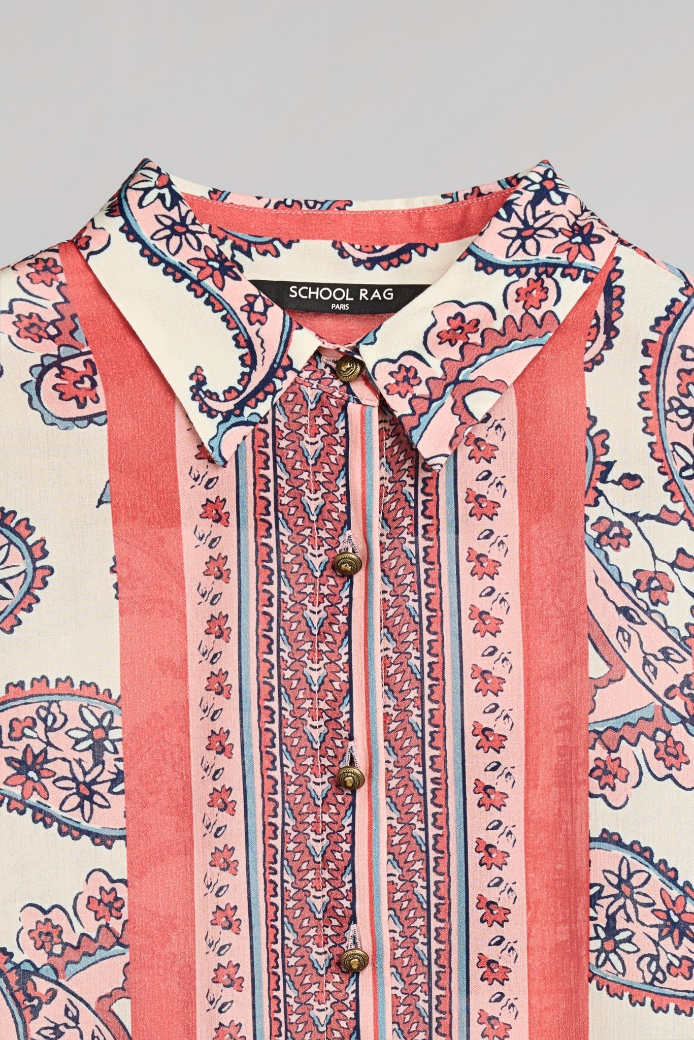 Chemise CAMILA FULCOLOR RED PRINTS - School Rag
