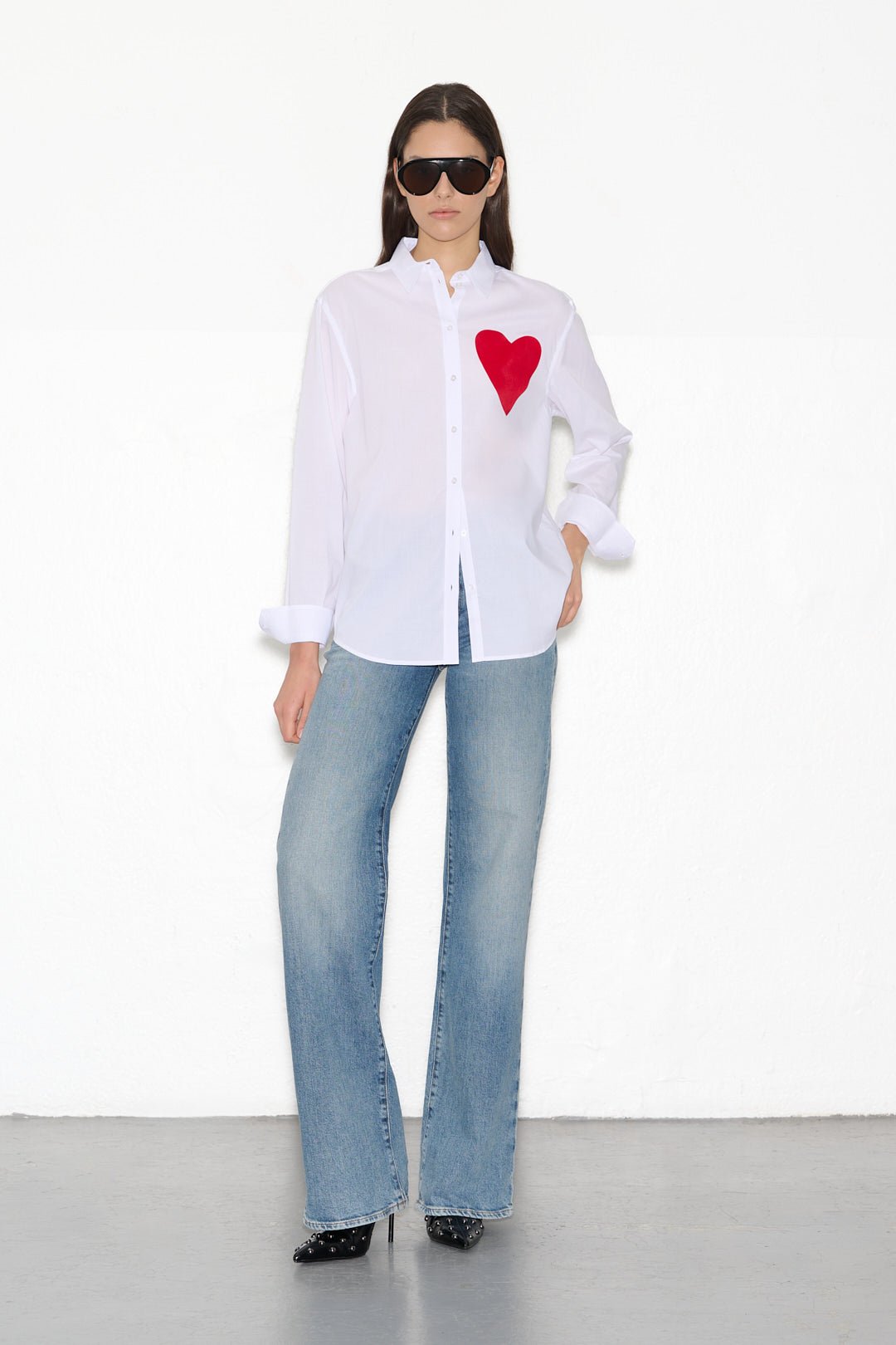 Chemise CHERIE HEART BLANC - School Rag