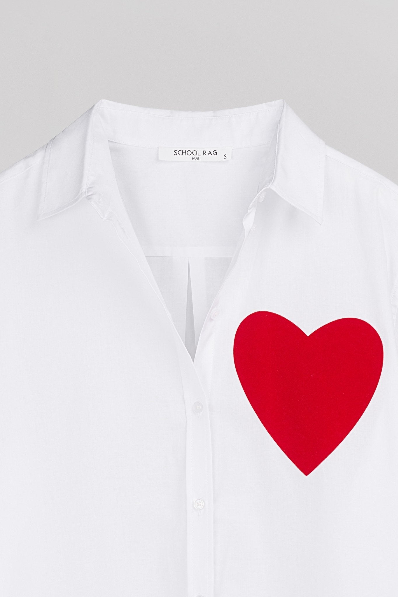 Chemise CHERIE HEART BLANC - School Rag