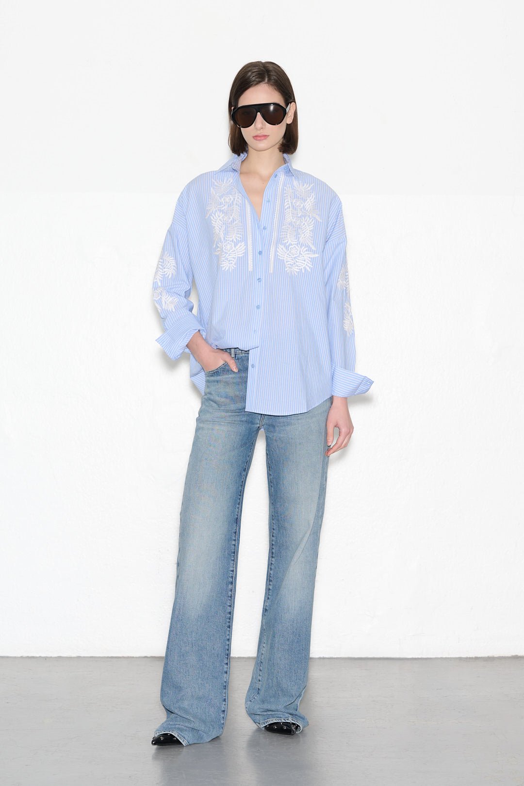 Chemise COURTNEY BRODEE BLUE STRIPES - School Rag