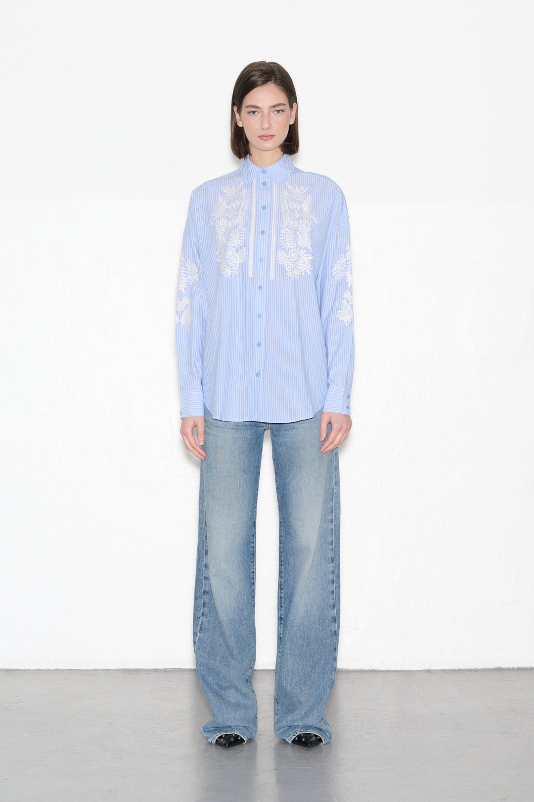 Chemise COURTNEY BRODEE BLUE STRIPES - School Rag