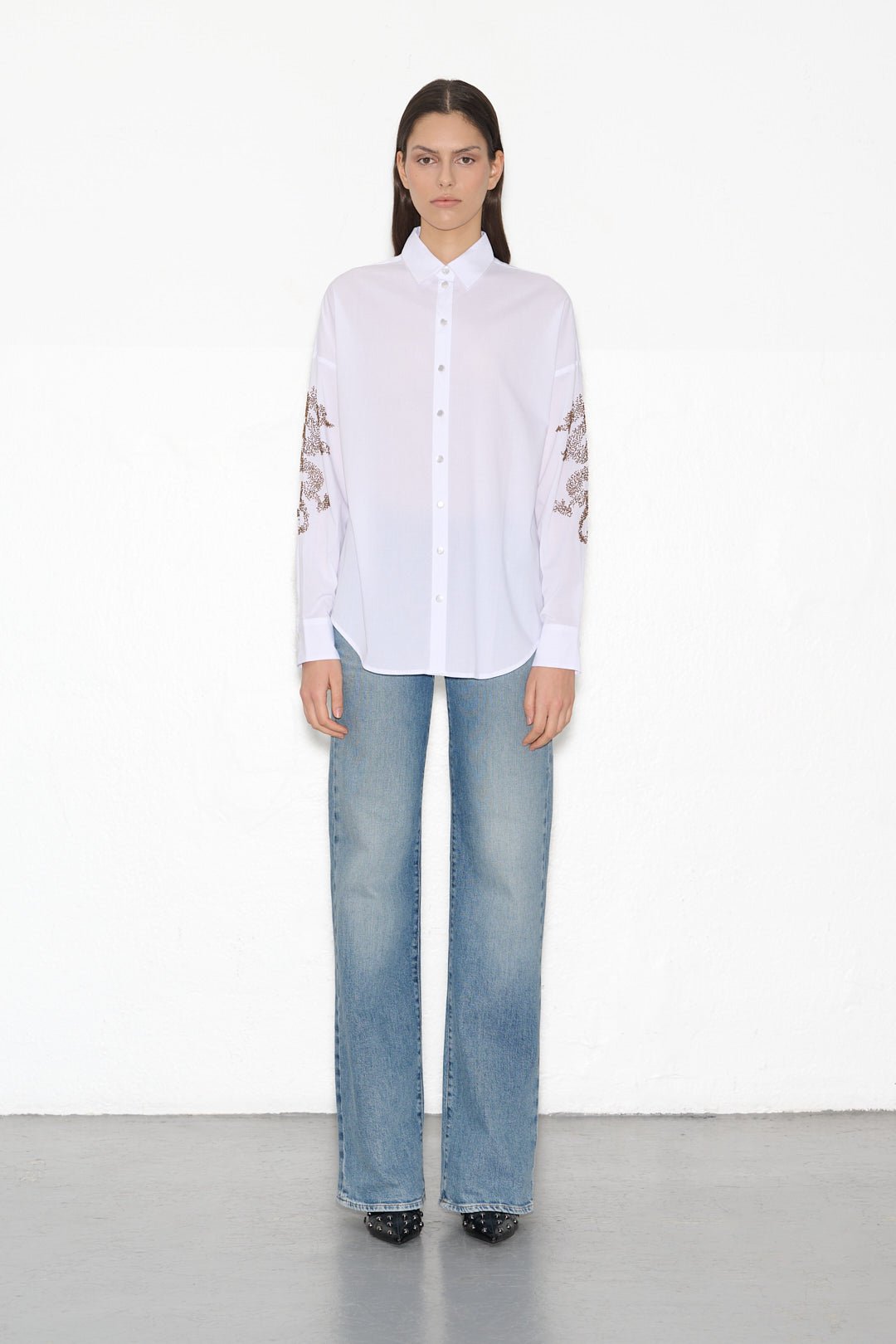 Chemise COURTNEY DRAGON BLANC - School Rag