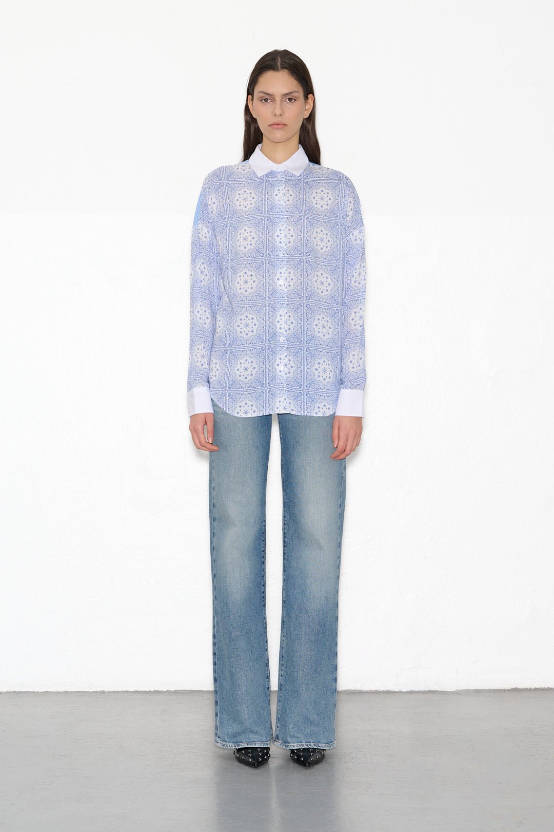 Chemise COURTNEY MIX BLEU PASTEL - School Rag