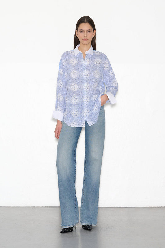 Achat Chemise COURTNEY MIX BLEU PASTEL - School Rag