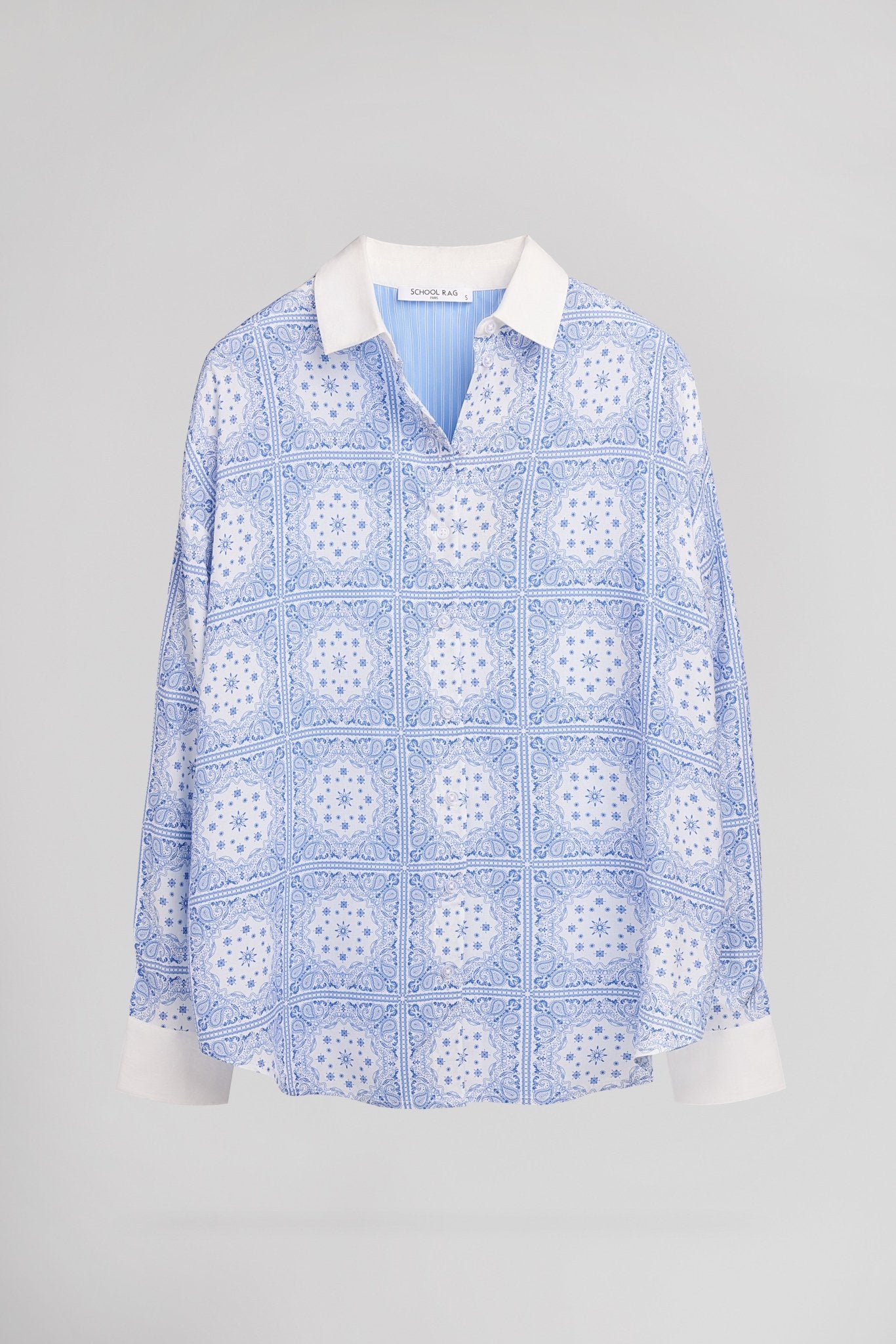 Chemise COURTNEY MIX BLEU PASTEL - School Rag