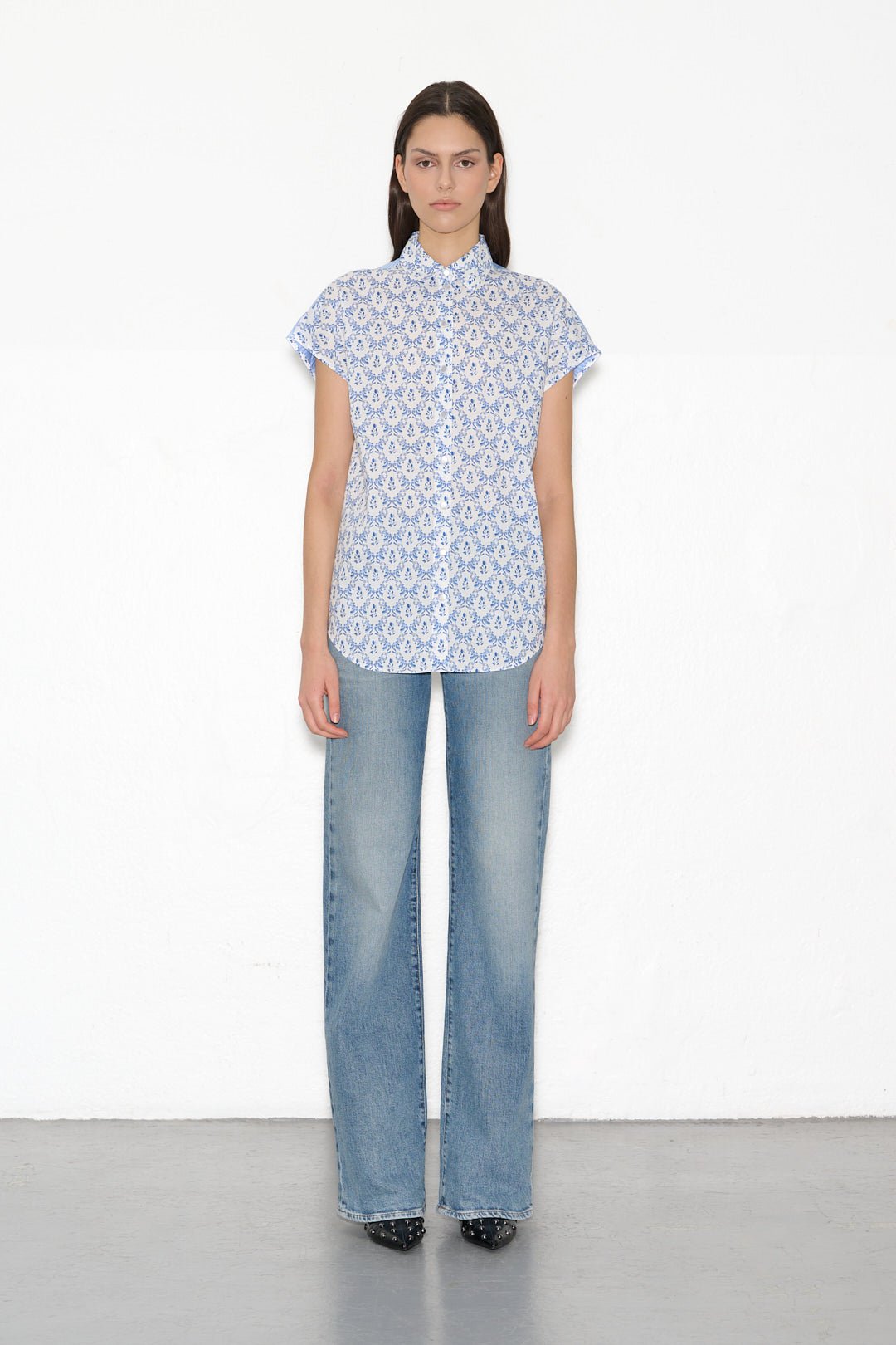 Chemise COURTY FLOWERS BLUE FLOWER - School Rag