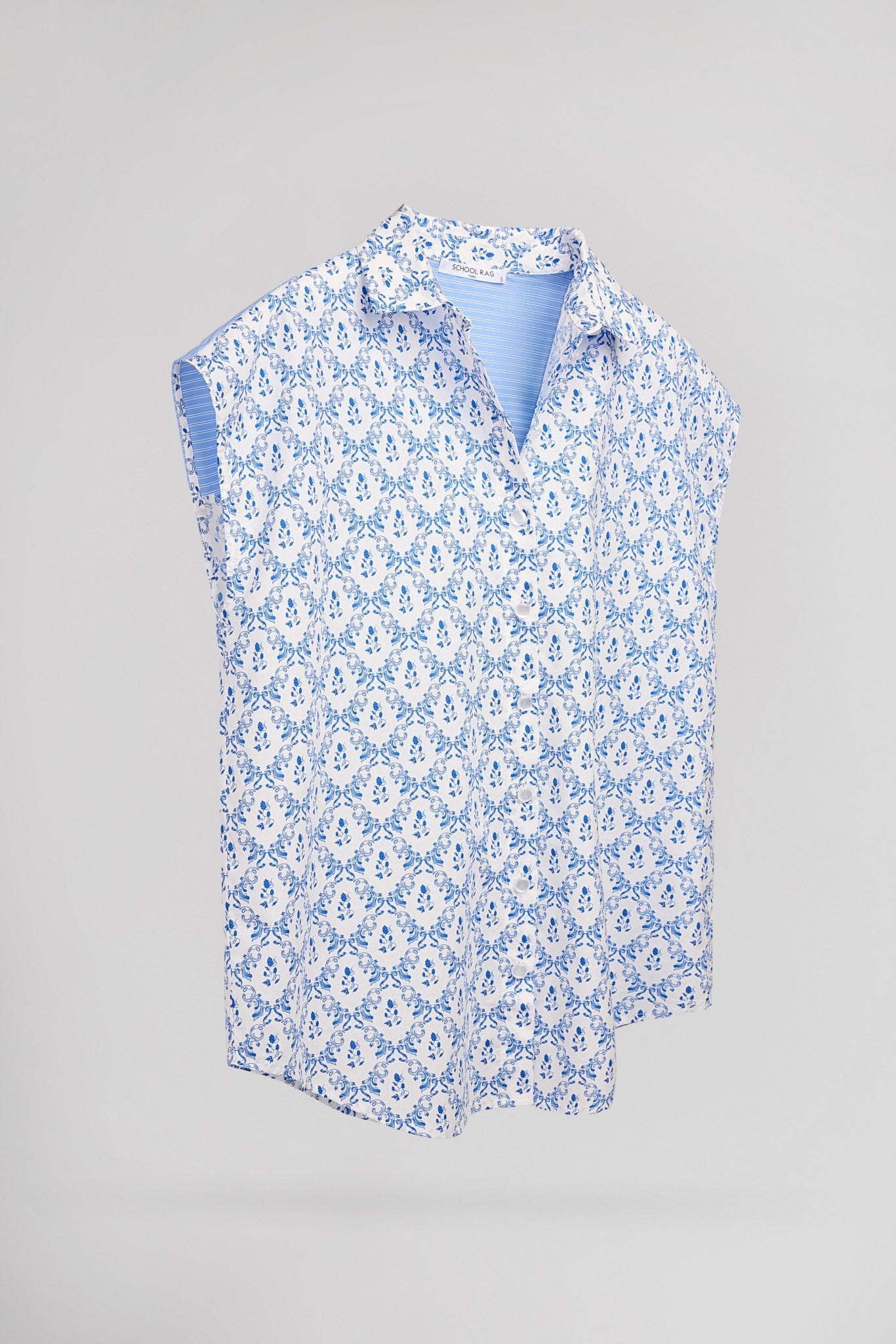 Chemise COURTY FLOWERS BLUE FLOWER - School Rag