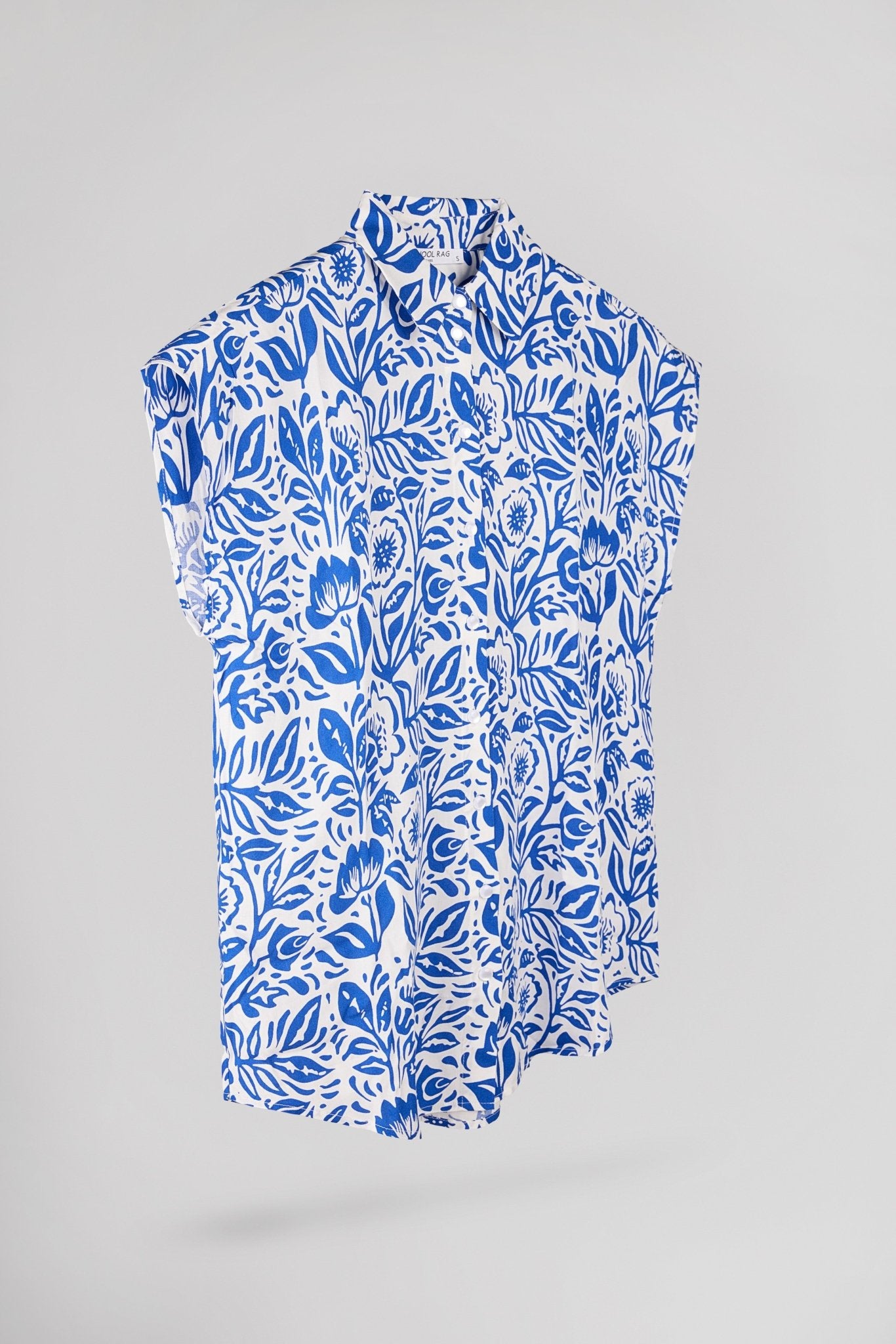 Chemise COURTY PRINT FLEUR BLEUE - School Rag