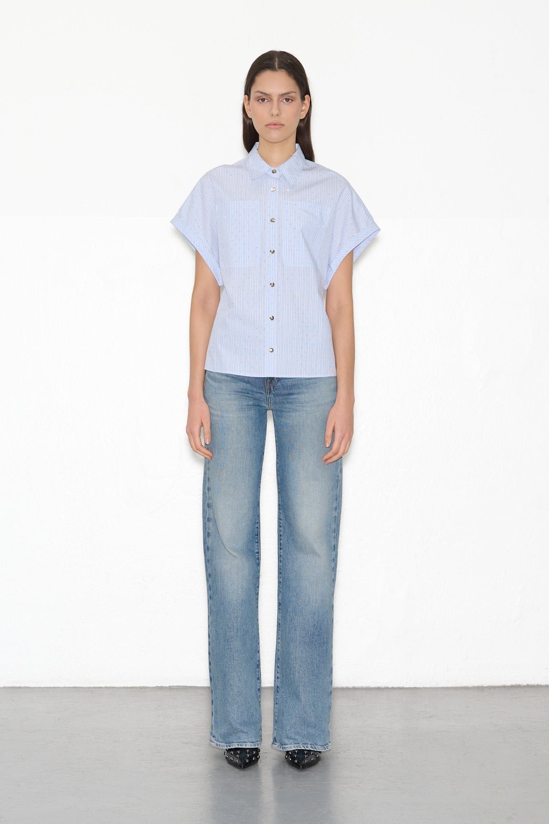 Chemise CRUZ STRASS BLUE STRASS - School Rag