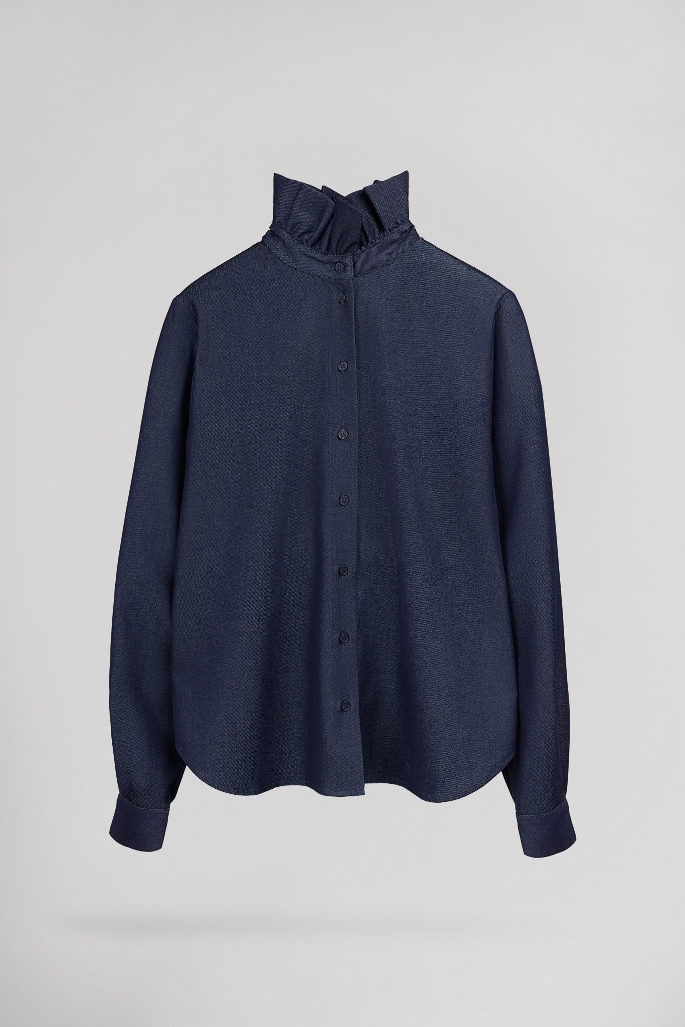 Chemise effet denim et col à volant FREE FRILL - School Rag