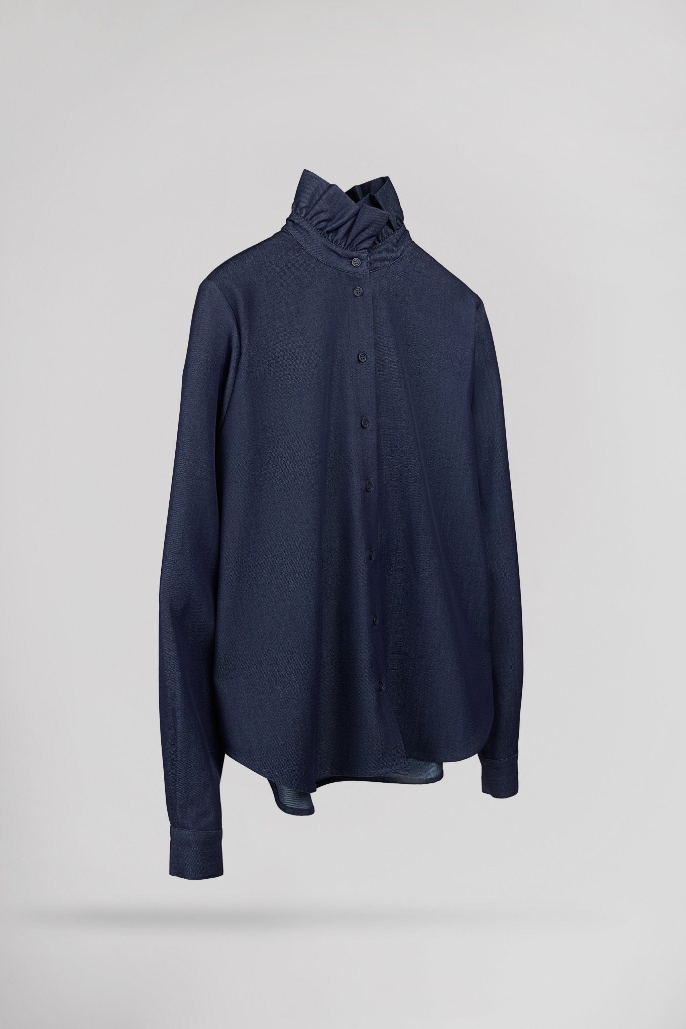 Chemise effet denim et col à volant FREE FRILL - School Rag