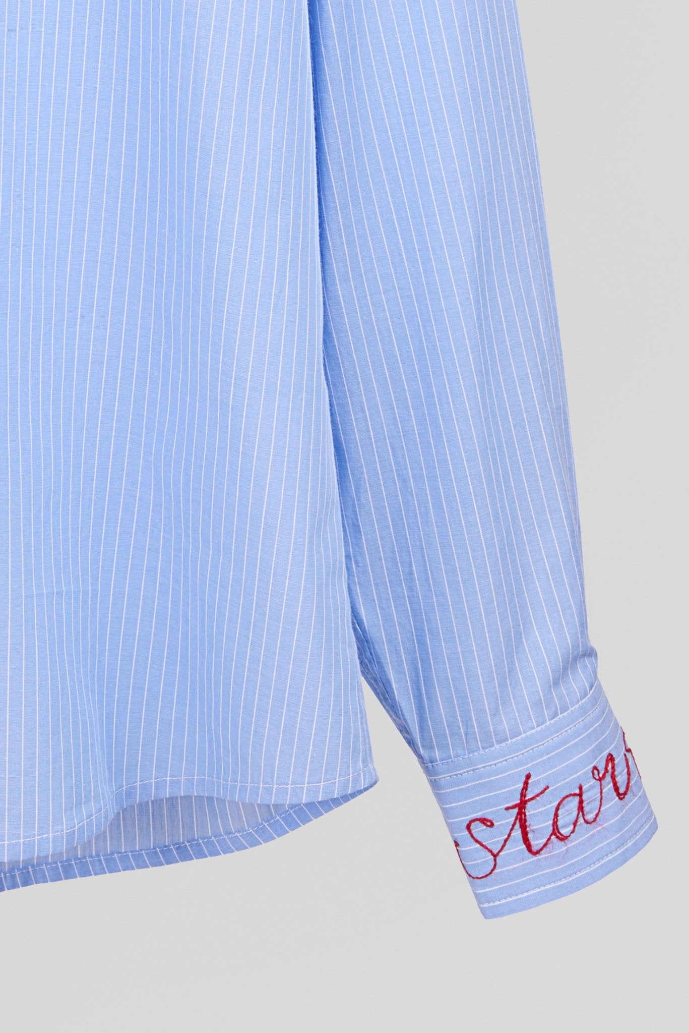 Chemise masculine rayée brodée CHERIE STAR - School Rag