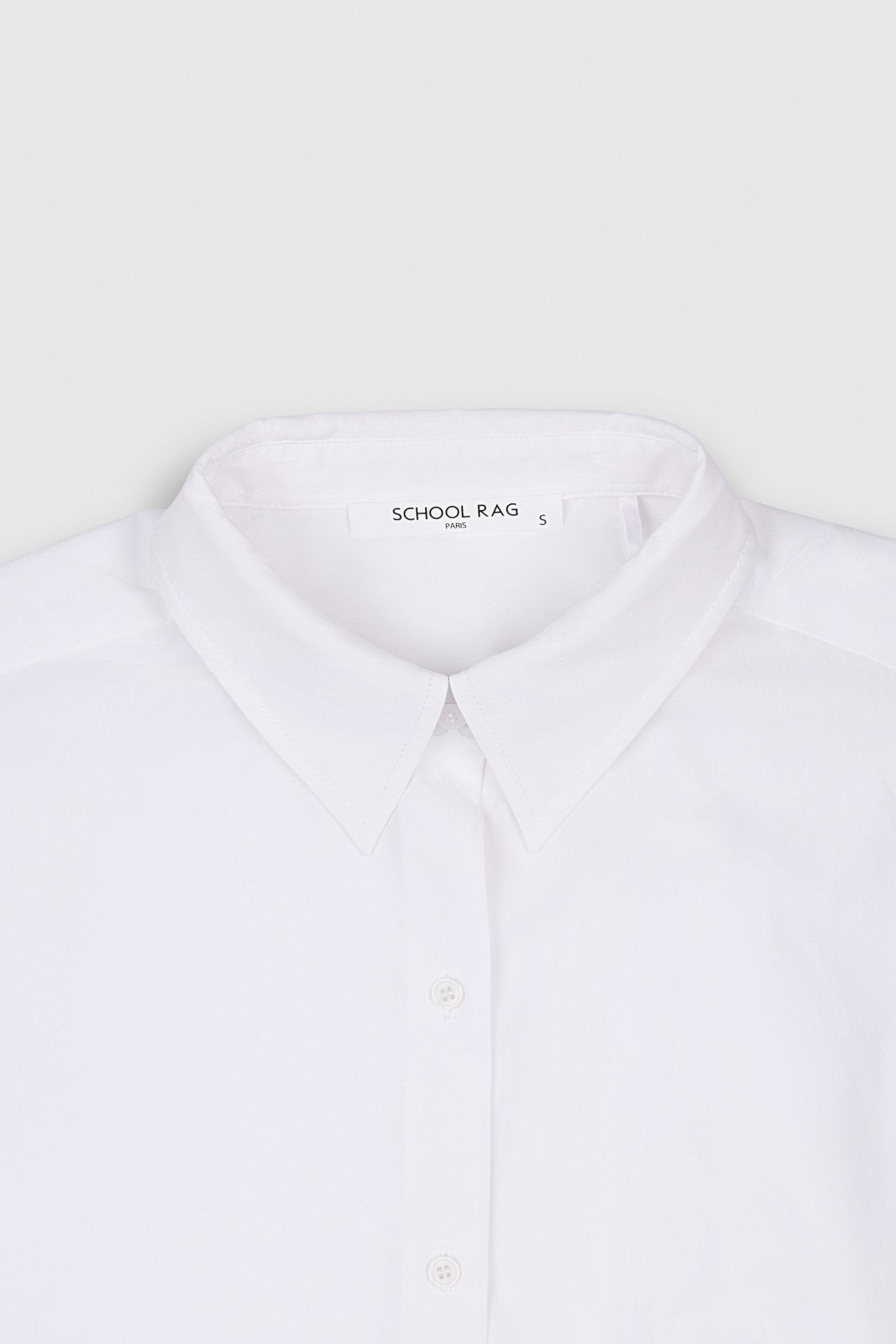 Chemise oversize CACHOU POPCOT BLANC - School Rag
