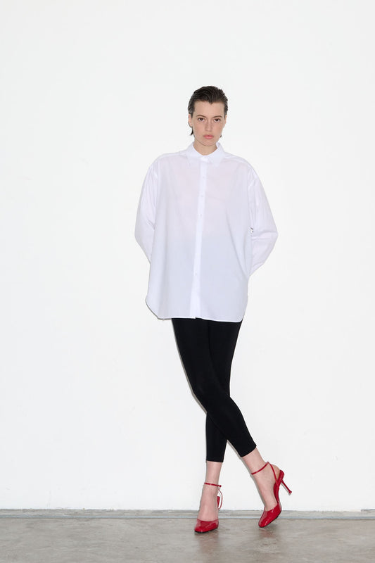 Achat Chemise oversize CACHOU POPCOT BLANC - School Rag