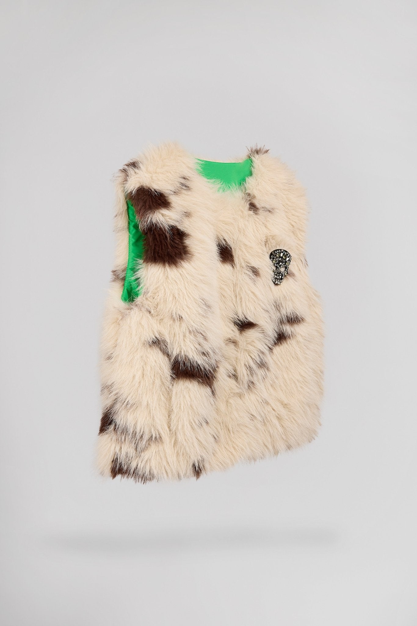 Gilet en fausse fourrure motif vache KAHSHA - School Rag