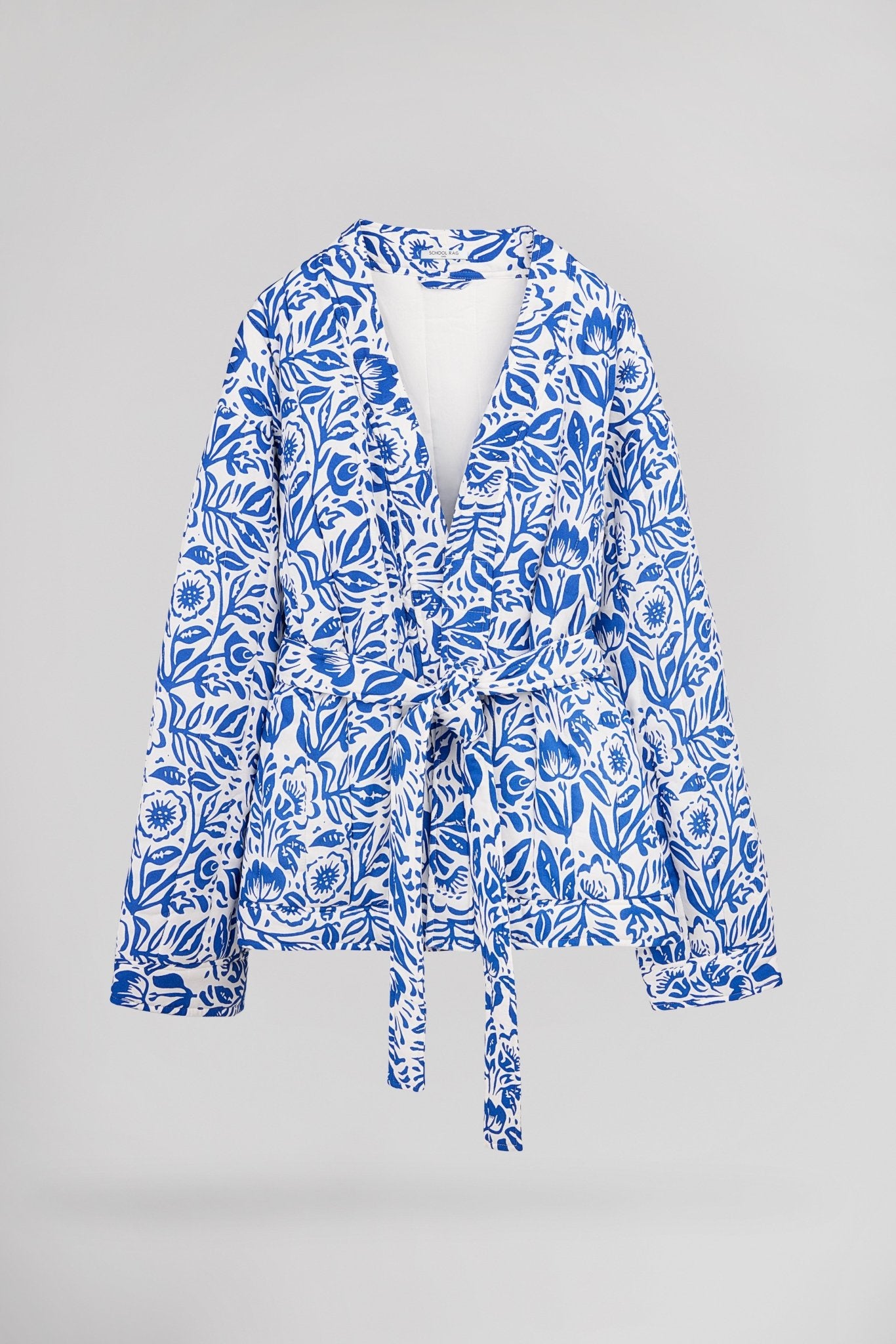Gilet GALICE PRINT FLEUR BLEUE - School Rag