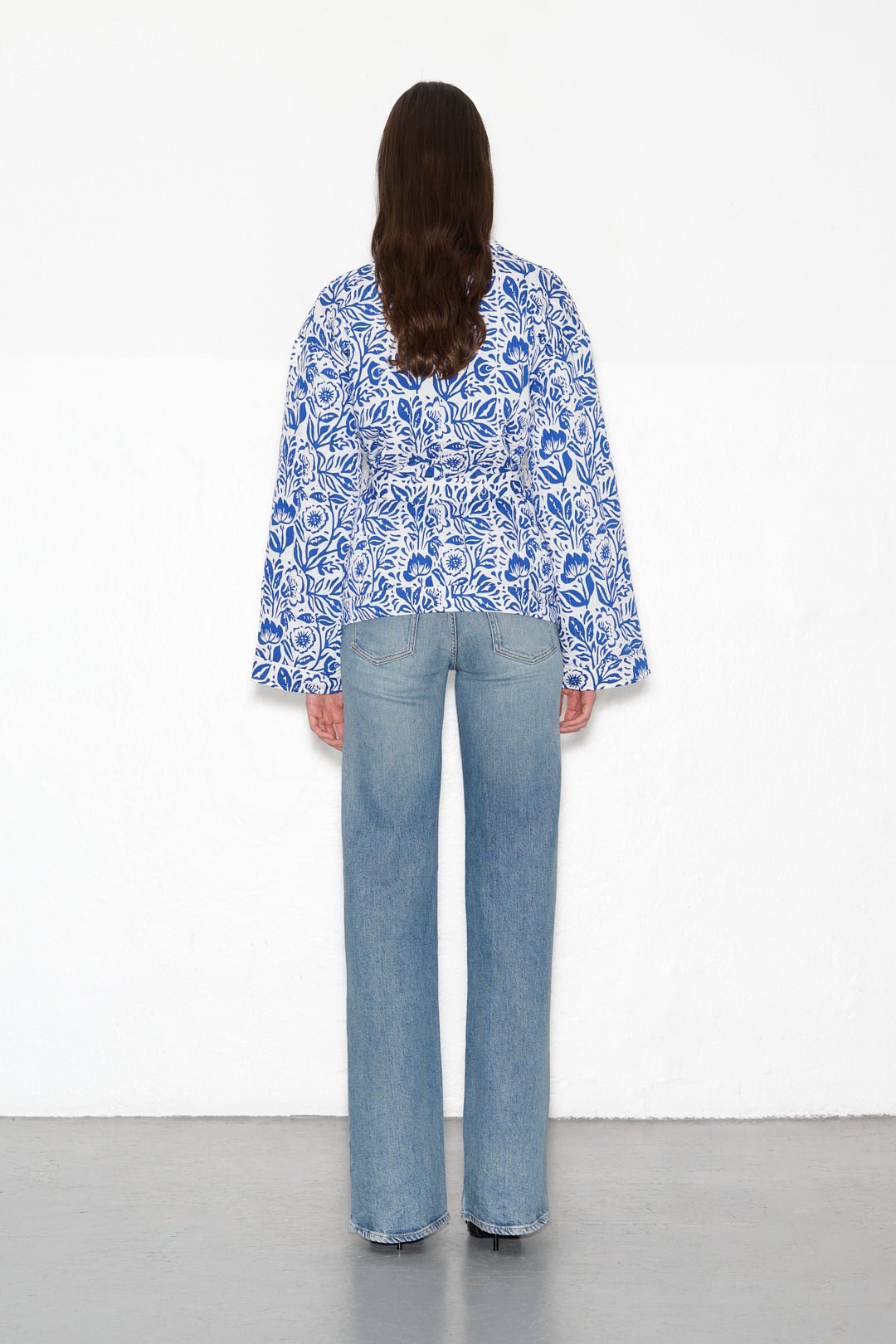Gilet GALICE PRINT FLEUR BLEUE - School Rag