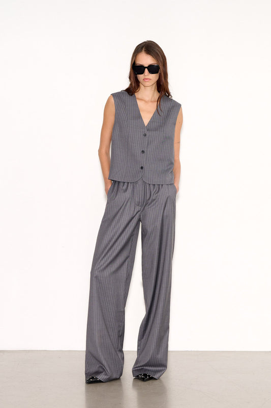 Achat Gilet GUSTO CAPONE GREY STRIPES - School Rag
