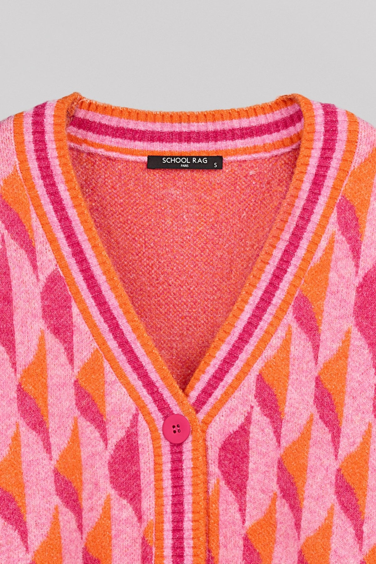 Gilet jacquard à manches ballon QUEENCY - School Rag