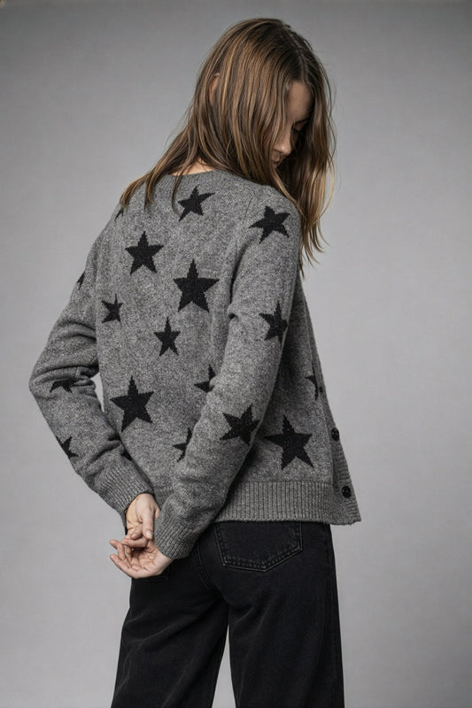 Achat Gilet jacquard pailleté ALITA - School Rag