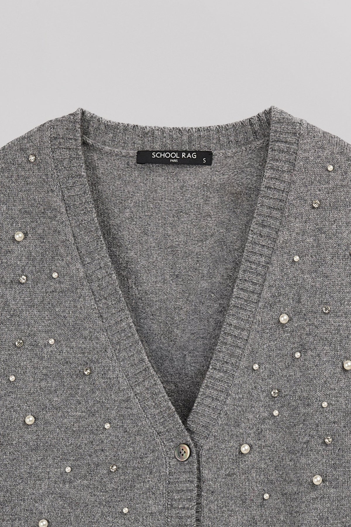 Gilet sans manche perlé et strassé GLESKA - School Rag