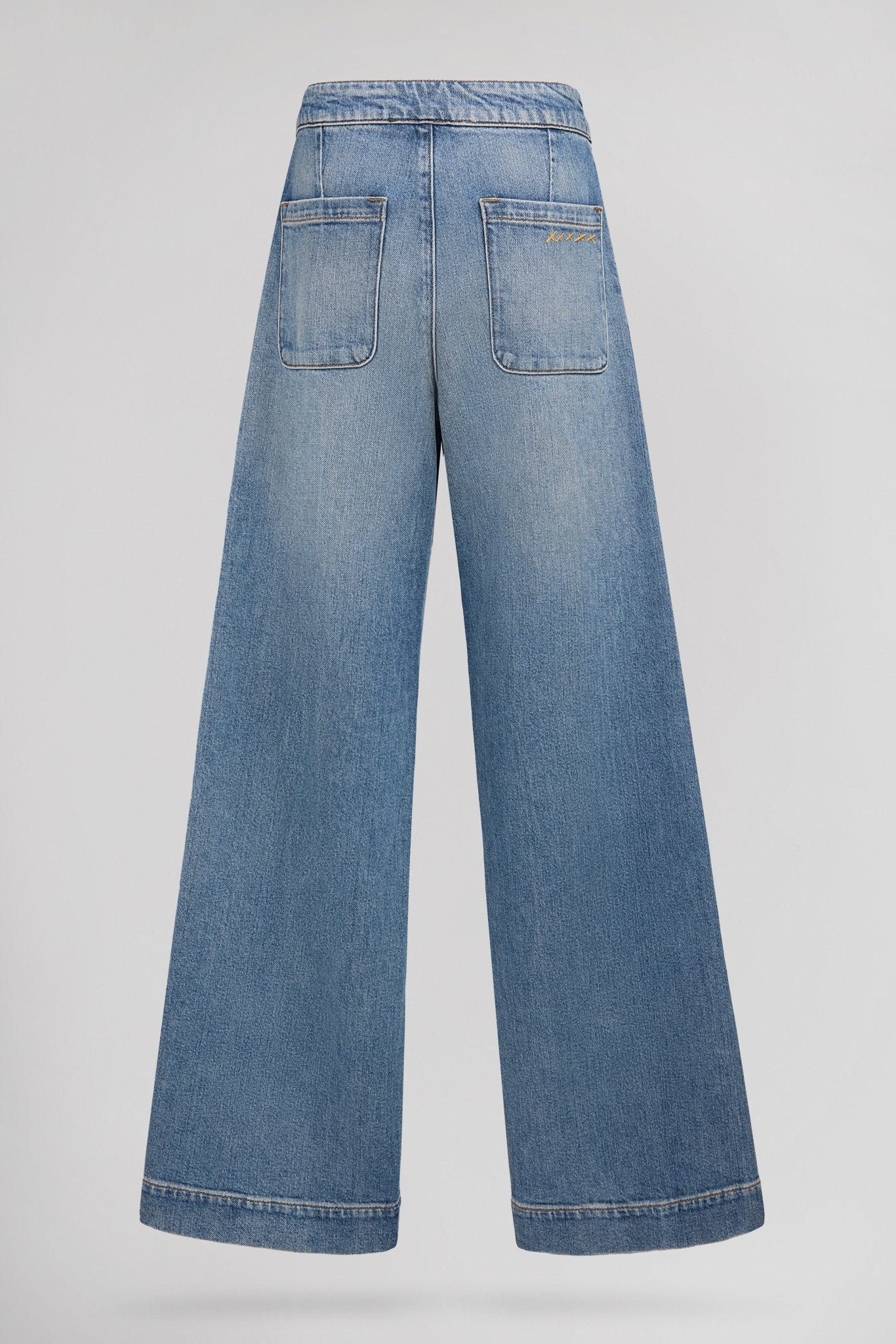 Jean droit ample taille haute PTL - LIBERTY VINTAGE/INDIGO - School Rag