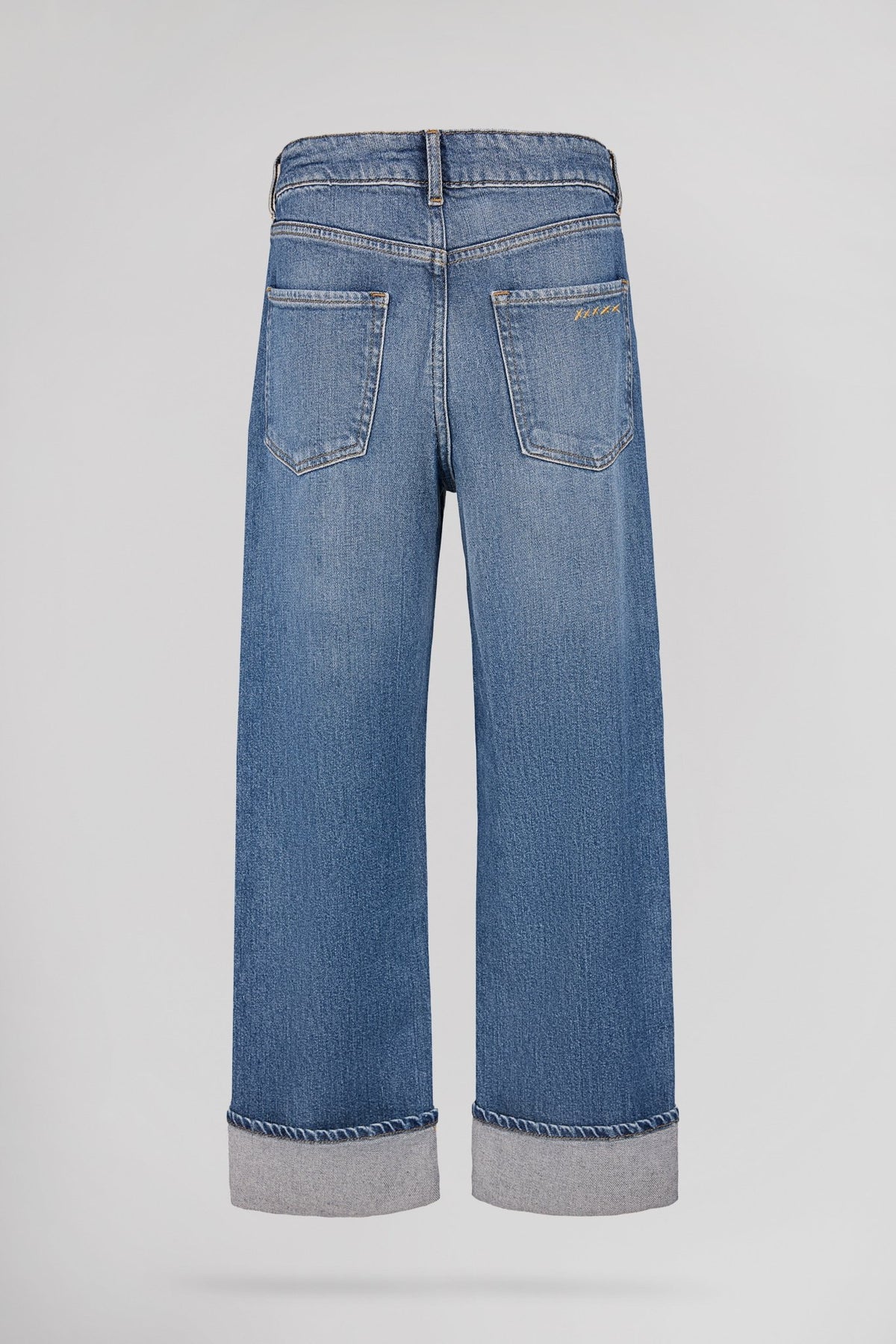 Jean droit crop BESWING HIGH BLUE - School Rag