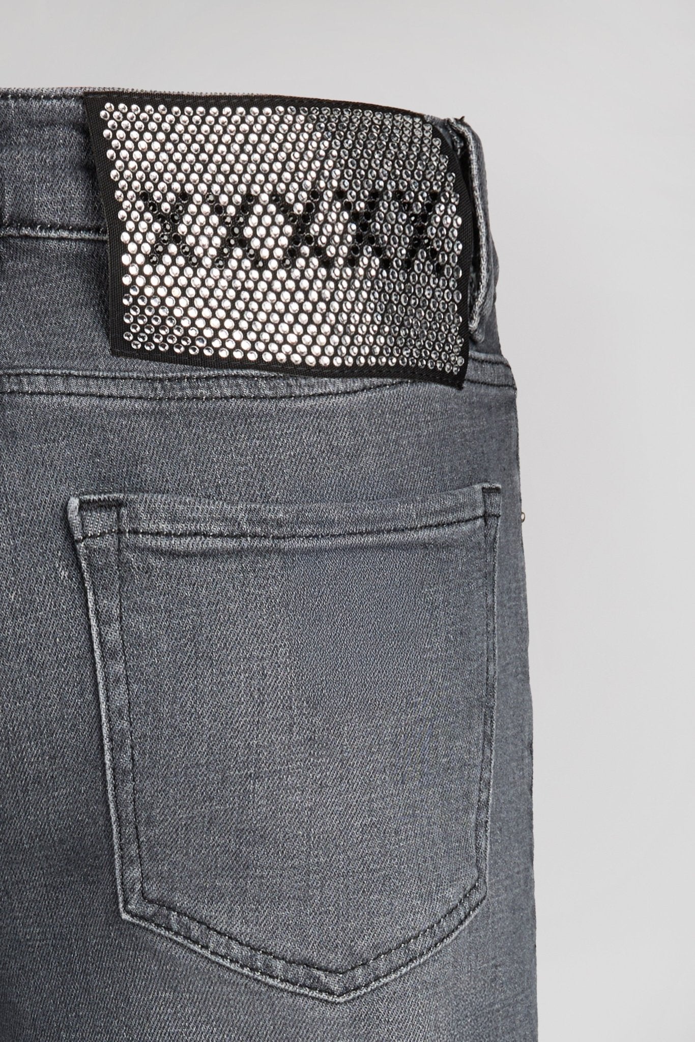 Jean droit middle rise PTL - BESHOW HIGH GREY - School Rag