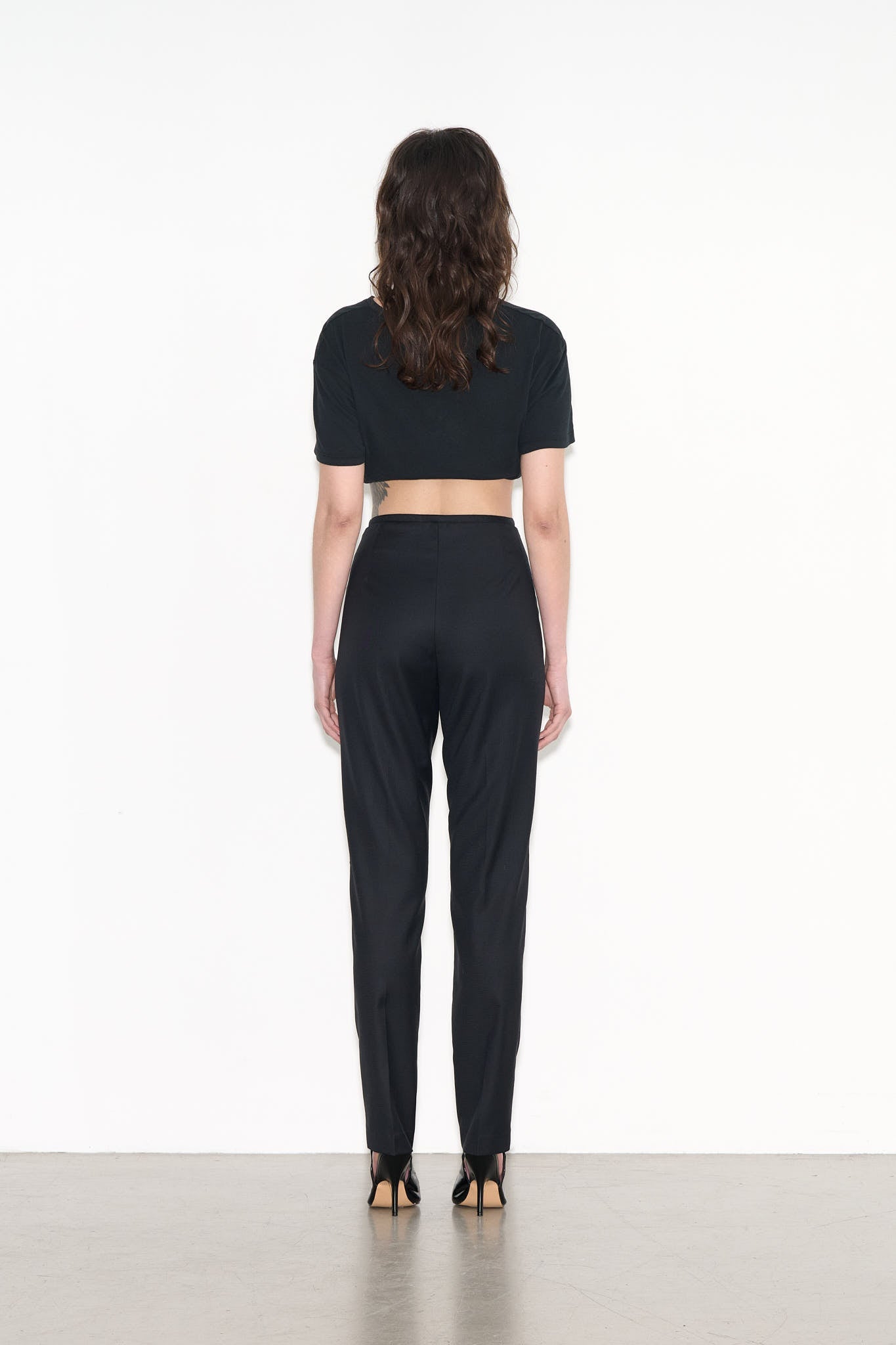 Pantalon ajusté taille haute PTL - PALIA STRAP NOIR - School Rag