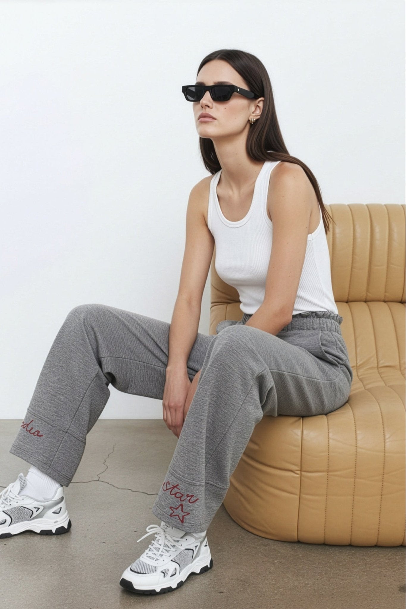 Pantalon carotte en maille NUNA NEO - School Rag