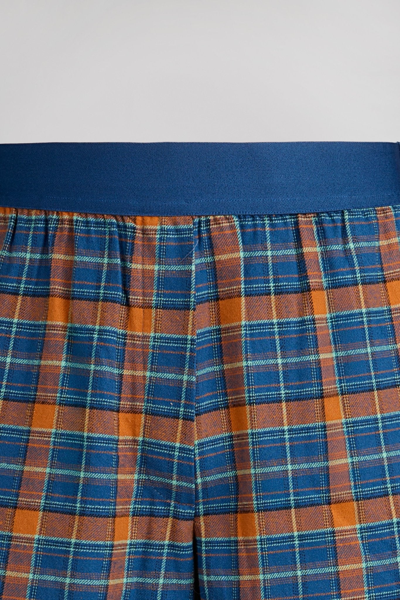Pantalon droit taille haute PTL - PEPER SOFT NAVY CHECK - School Rag