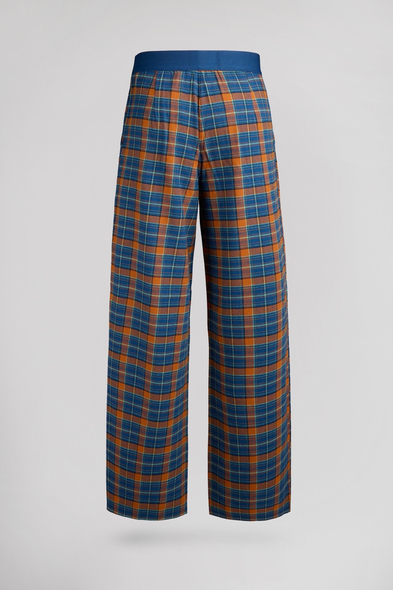 Pantalon droit taille haute PTL - PEPER SOFT NAVY CHECK - School Rag
