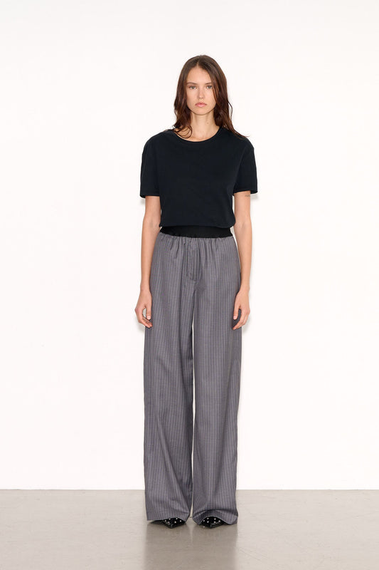Achat Pantalon PTL - PEPER CAPON GREY STRIPES - School Rag