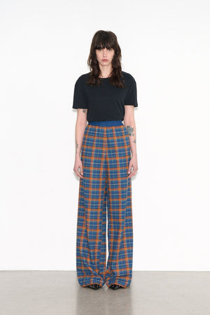 Pantalon PTL - PEPER SOFT NAVY CHECK - School Rag