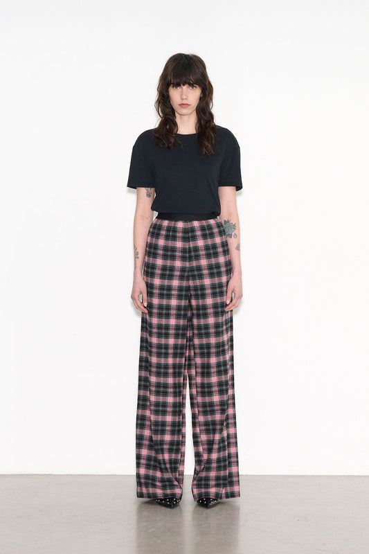 Achat Pantalon PTL - PEPER SOFT PINK CHECK - School Rag