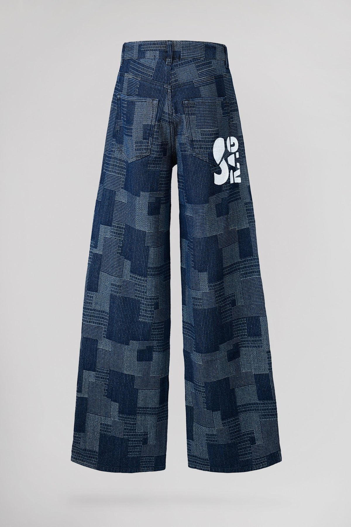 Pantalon wide leg effet patchwork denim BESHOW - School Rag