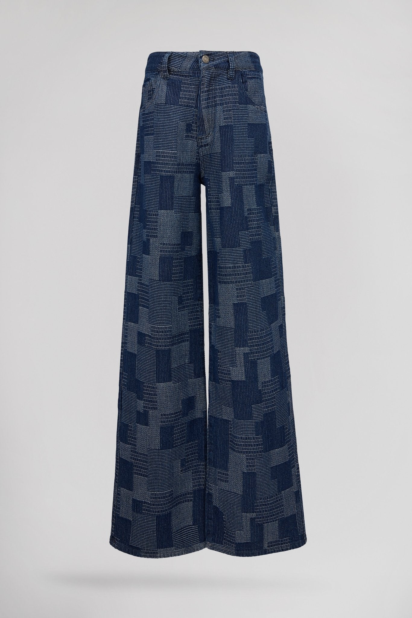 Pantalon wide leg effet patchwork denim BESHOW - School Rag