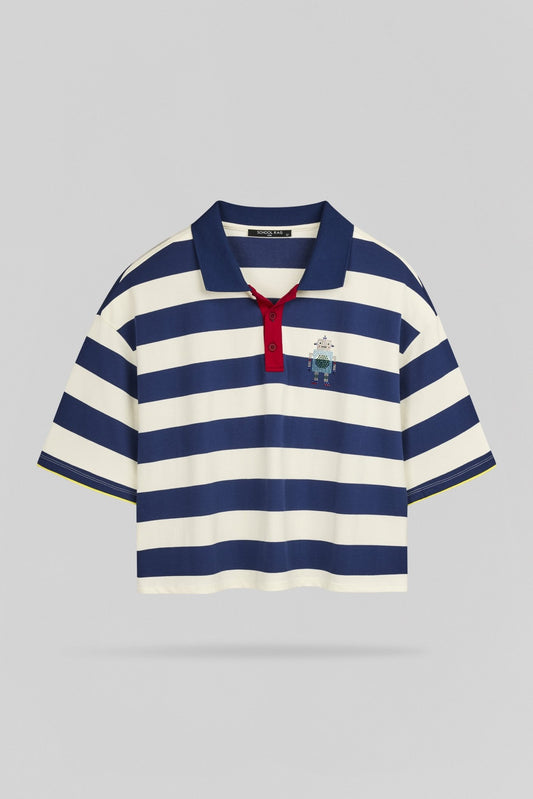 Achat Polo oversize rayé avec robot DEEKY - School Rag
