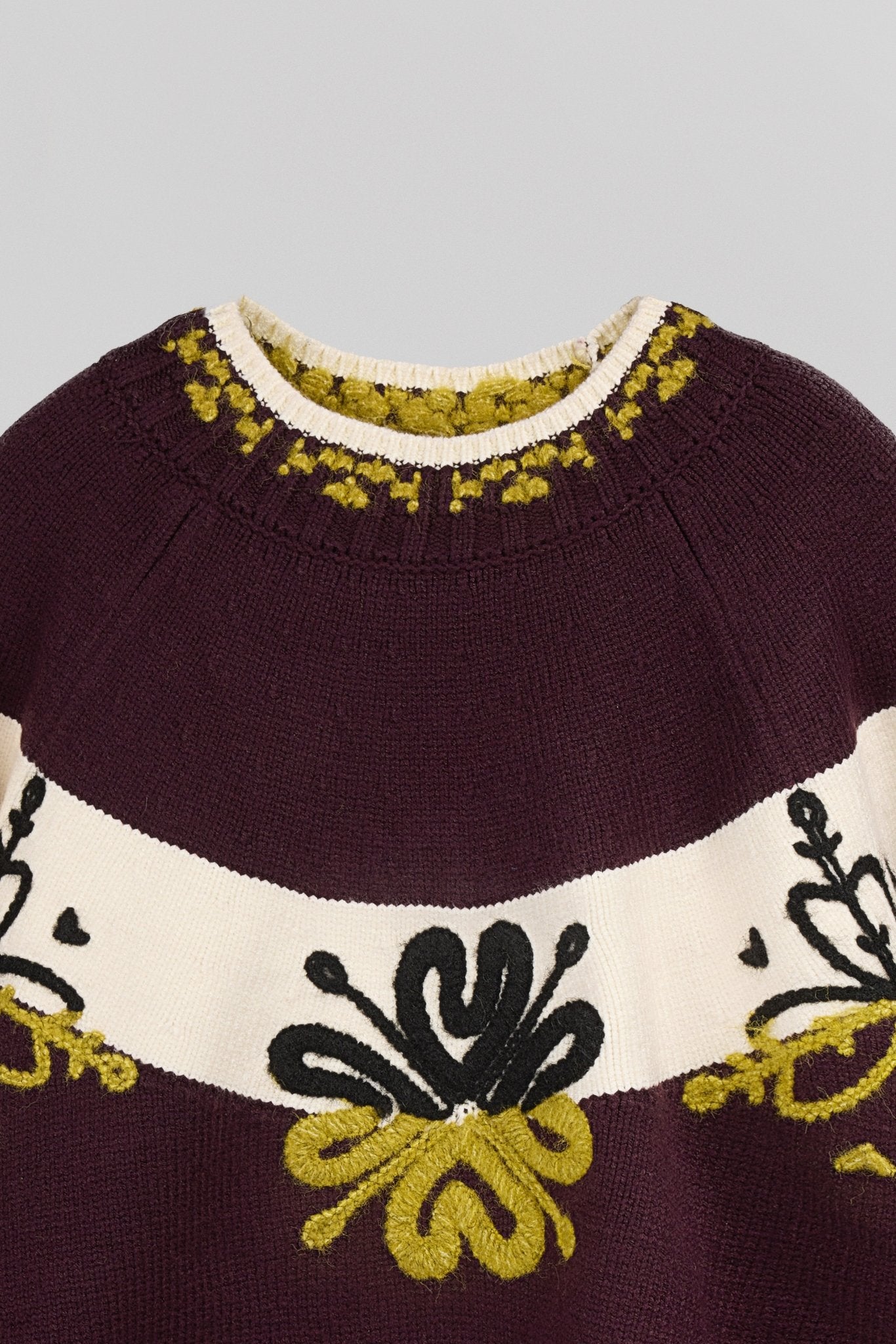 Pull à broderies florales SOYALA - School Rag