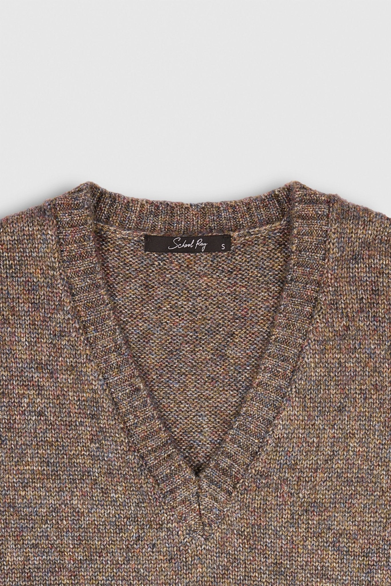 Pull ample en maille lurex PALISSANDRE LUREX GRIS METALLIC LUREX - School Rag