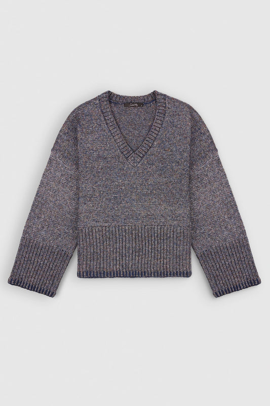 Achat Pull ample en maille lurex PALISSANDRE LUREX NAVY METALLIC LUREX - School Rag
