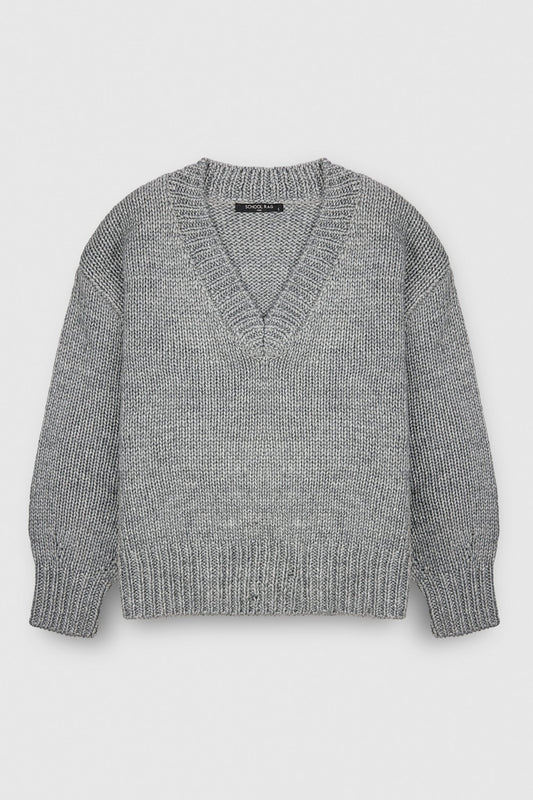 Achat Pull ample P - GOTHAM MEDIUM GREY MELANGE - School Rag