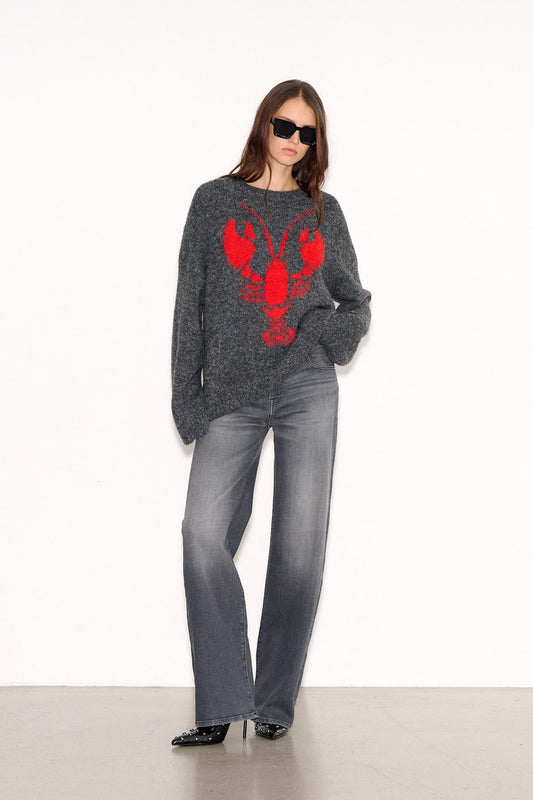 Achat Pull ample P - LOBSTY DARK GREY MELANGE - School Rag