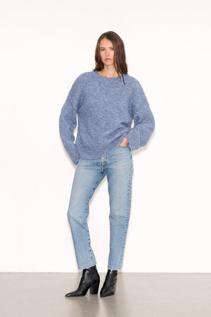 Pull ample P - LOWY BLUE JEANS MELANGE - School Rag